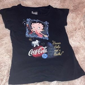 Betty goop Coca Cola graphic fitted shirt